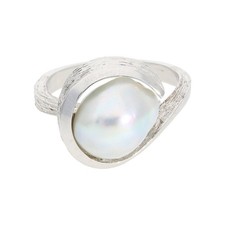 Weißgoldring 585 mit Perle