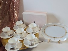 Villeroy & Boch Paloma Picasso Service 6 Pers 19 tlg Porzellan  WMF versilbert