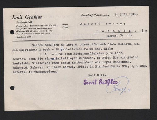 Arnsdorf brief 1942 emil - brief,
