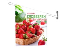 Werbefahne FRISCHE ERDBEEREN