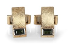 Manschettenknöpfe Turmaline insg ca 0,40ct 750 Weißgold Gelbgold [BRORS 17063]