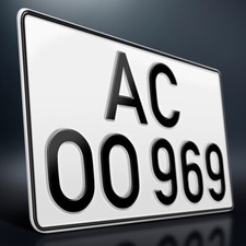 1 Kennzeichen | Alte DIN 1451 | zweizeilig | 340 x 200 mm | Ohne EU-Feld | Retro