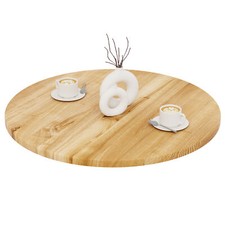 LAMO Manufaktur Holzplatte rund aus Naturholz | Tischplatte für Couchtisch
