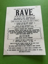 Vintage Rare Rave Flyer The