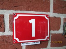Hausnummer Emaille  1,  3,  4