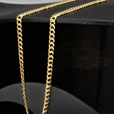 Glänzende Panzerkette 585 14K ECHT GOLD 3,2mm 65cm NEU Schmuck Unisex Halskette