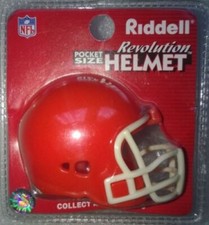 CLEVELAND BROWNS CREAM FACEMASK NFL RIDDELL REVOLUTION POCKET PRO HELM RARE