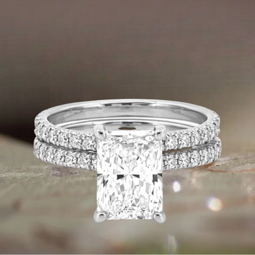 18k weißgold band set - set, ring