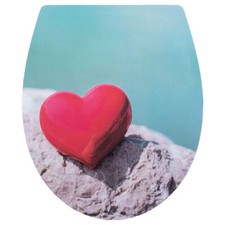 Cornat KSDSC254 WC-Sitz Rotes Herz Außergewöhnliche 3D-Relief Optik Quick up ...