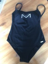 Maryan Mehlhorn Einteiler Badeanzug m. Schmucksteinbesatz -Schwarz -Gr.  40B