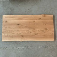 Platte Eiche Wild mit Baumkanten Massiv Holz Tischplatte Waschtischplatte NEU