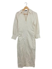 ZARA Blusenkleid Damen Kleid Gr. DE 36 wollweiß Elegant