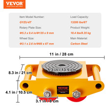 Vevor panzerrollen - vevor, 6t