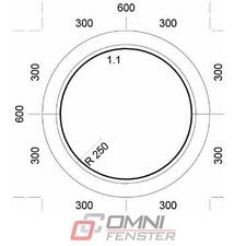 Rundfenster Kunststoff 60 cm