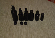6 Violettglas Flaschen, 5ml, 20ml, 30ml und 50ml