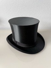 Chapeau Claque Zylinder Klapphut Gr. 58/58,5 Zylinderhut  Seide Top Hat wie Neu!