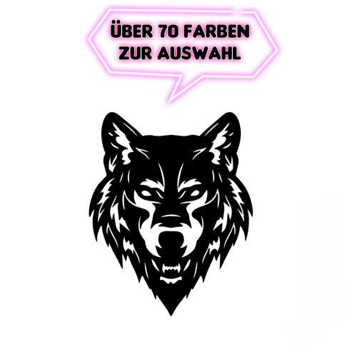 Aufkleber auto wolf kopf - auto, 2x