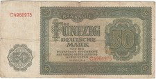 *BANKNOTE*50 Mark 1948 der Deutschen Notenbank*Serie C