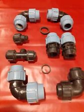 Konvolut Fitting Verbinder Klemmverbinder  PE Rohr PVC Kunststoff 32mm / 20 mm