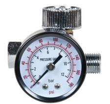 NEU Druckluftregler Druckmesser Manometer für Lackierpistolen ¼ Zoll #5