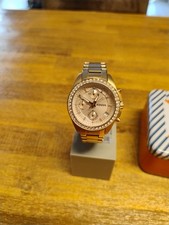 Fossil Uhr Damen, Decker, Chronograph, ES3352, neue Batterie, Box, Roségold