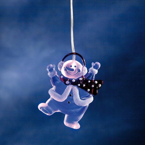 Schneemann mit blauer - , led