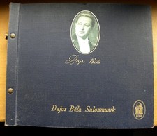 ORIGINAL Plattenalbum DAJOS BELA für Grammophon-Schellackplatten 25cm - 78rpm