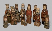 ANDRZEJ CICHON Polen polnisch Naive Kunst  Weihnachtskrippe ca. 2000