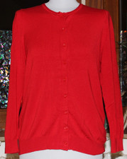 Strickjacke, rot, NEU, Tchibo, Gr. 40, 42, Viskose, damen, Jacke, Jäckchen, cozy