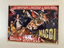 Werbung Blechschild MAGGI Bouillon Granule, Selten, Replikat 40 x 30 cm