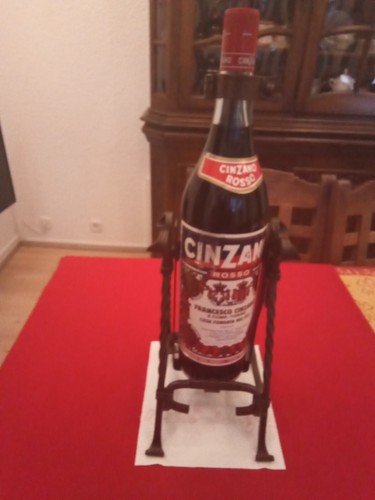 Flasche cinzano im asbach - flasche,