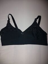 BH ohne Bügel  von ADLINA Baumwolle / blau und  schwarz / Cup C, 80 2 Stück. NEU