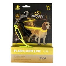 Duvo+ Joggingleine mit Flash Light LED USB neongelb f. Hunde, UVP 29,99 EUR, NEU