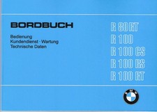 BMW Bordbuch / Betriebsanleitung R 100, 80 RS CS RT / R100 R80 R100RT R80RT  neu