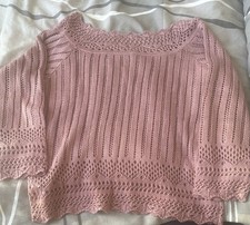 Vivance Carmen Pullover mit Ajourmuster Mauve Gr. 44/ 46 Neu !