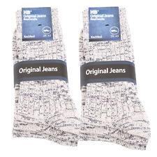 5 bis 30 Paar Jeans Socken ohne Gummi Damen Herren meliert 90% Baumwolle