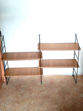 DDR Stringregal, Leiterregal, mit 3 Leitern und 4 Böden