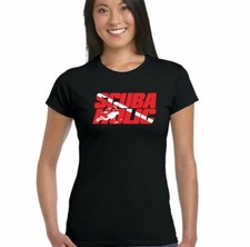 Scubaholic Damen lustiges Tauchen T-Shirt Tauchen Meer Ausrüstung Ausrüstung Flipper