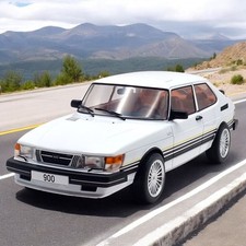 Saab 900 Turbo 1981 weiß  UMBAU ALPINA FELGE Modellauto 1:18 MCG