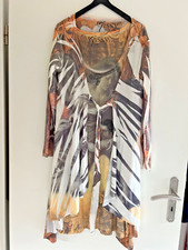 MISSY - DER Hingucker, 2-Teiler, M/L Kleid & Mantel, Feinripp Print mit Strass