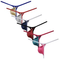 Shiny Satin Thong Mens