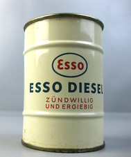 alte Spardose ESSO DIESEL Blechdose Werbe - Öldose Ölfass Werbung Vintage