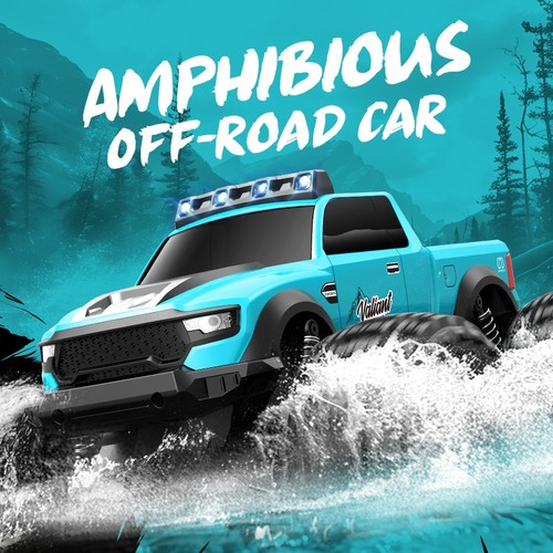 Amphibisches offroad auto - amphibisches,