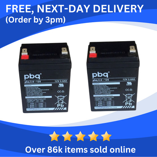 12v 6ah pbq batterien - 2, 2,6ah