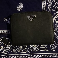 Prada Unisex Geldbörse Schwarz – Echtes Designerstück Vintage