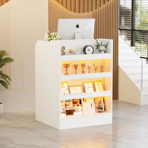 Empfangstresen weiß 60cm mit - weiß,