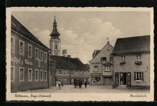 Nittenau /Bayr. Ostmark, Gasthof zum Bären am Marktplatz, Ansichtskarte 