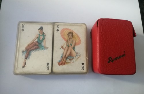 Vintage karten rommé pin - vintage,