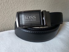 BOSS AUTOMATIK GÜRTEL HERREN GÜRTEL SCHWARZ AUTOMATIK GR 115 NEU SAMMLUNGSAUFLÖS