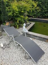 Liegestuhl Sonnenstuhl Liege Aluminium "FLORABEST" Neu Garten Balkon Terrasse